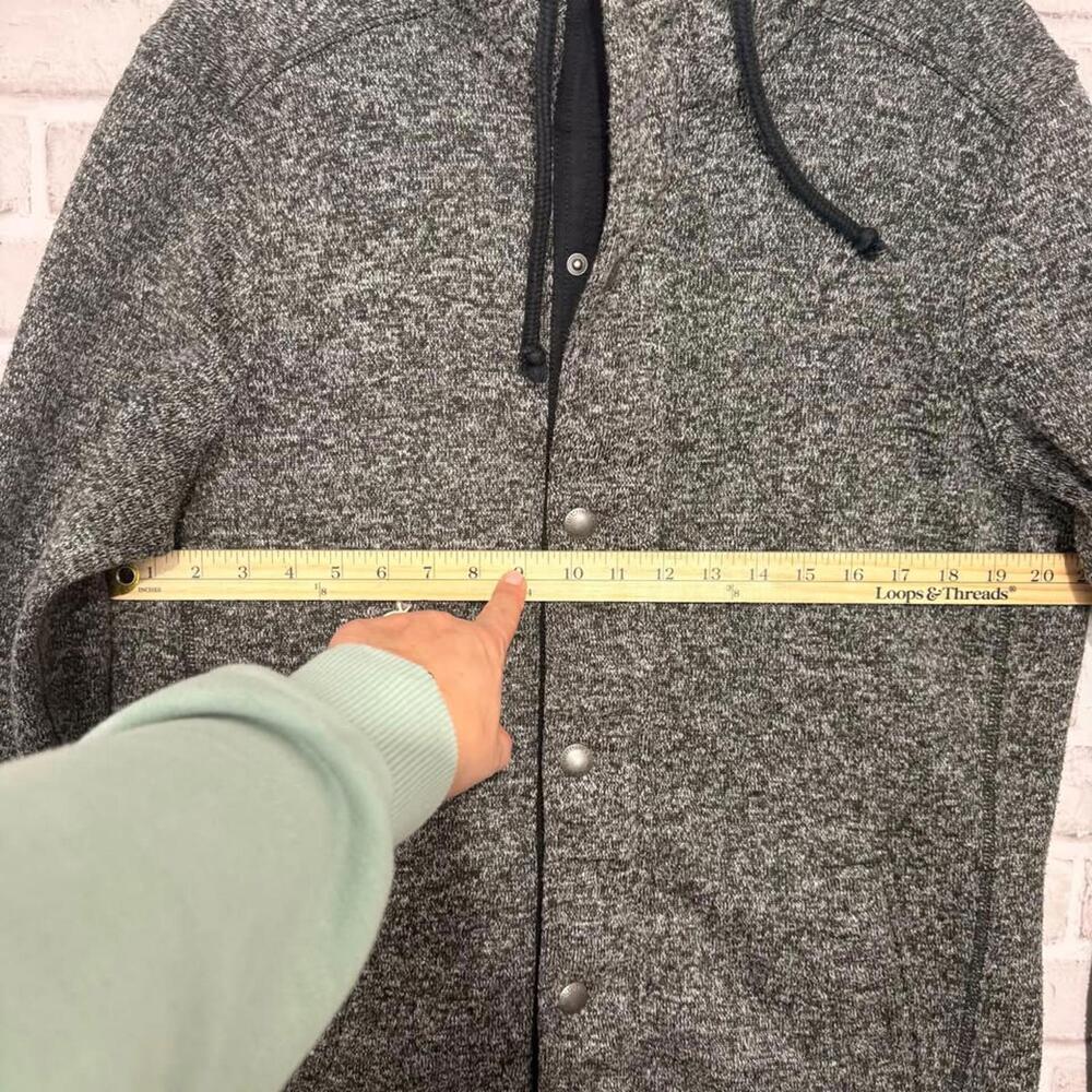 Abercrombie & Fitch Zip-up Hooded Sweater Salt and Pepper Men's L - Picture 5 of 6